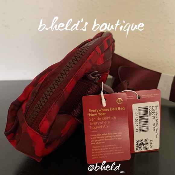 lululemon Lunar New Year Everywhere Belt Bag Rabbit All Over Print Red New NWT - Picture 2 of 15